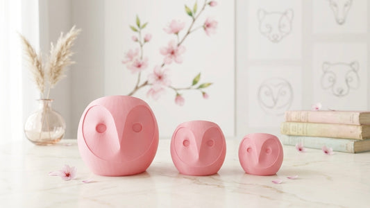Design Eulen-Vasen-Set
