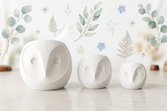 Design Eulen-Vasen-Set