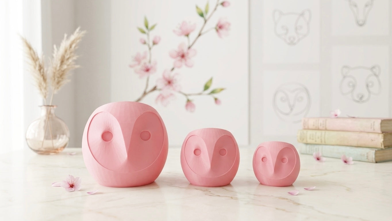 Design Eulen-Vasen-Set