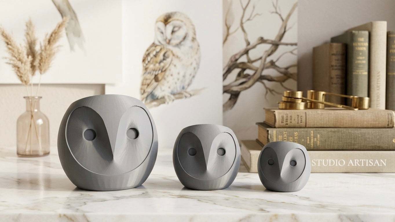Design Eulen-Vasen-Set