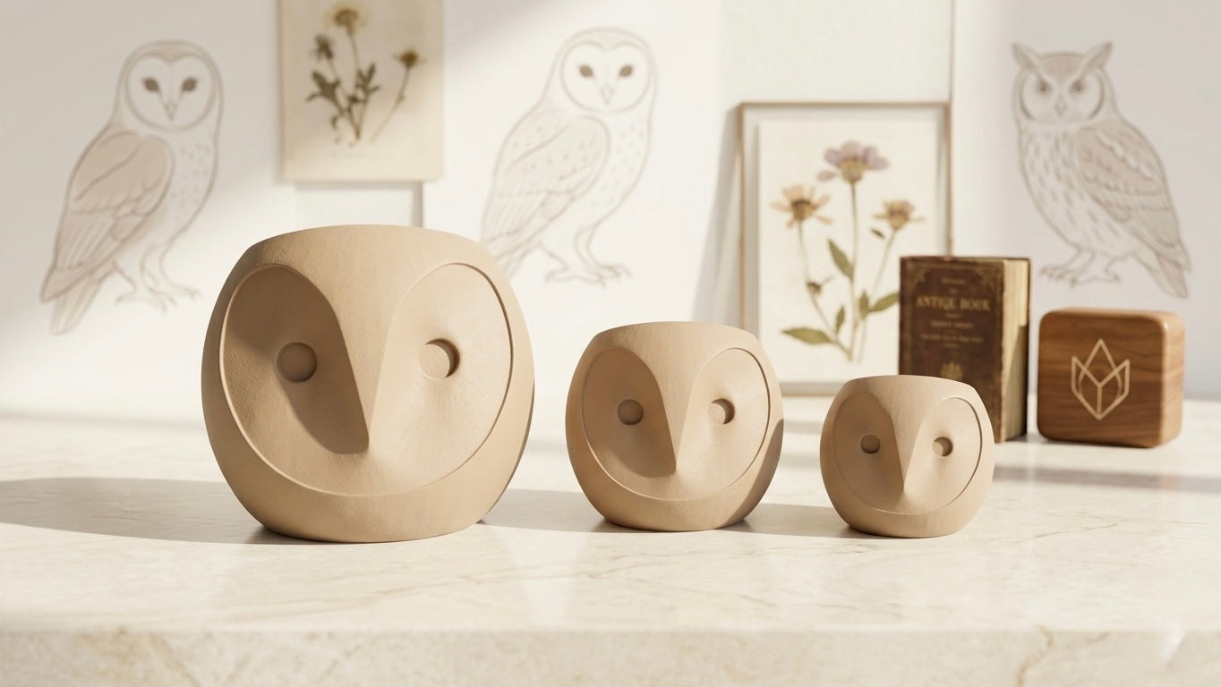 Design Eulen-Vasen-Set