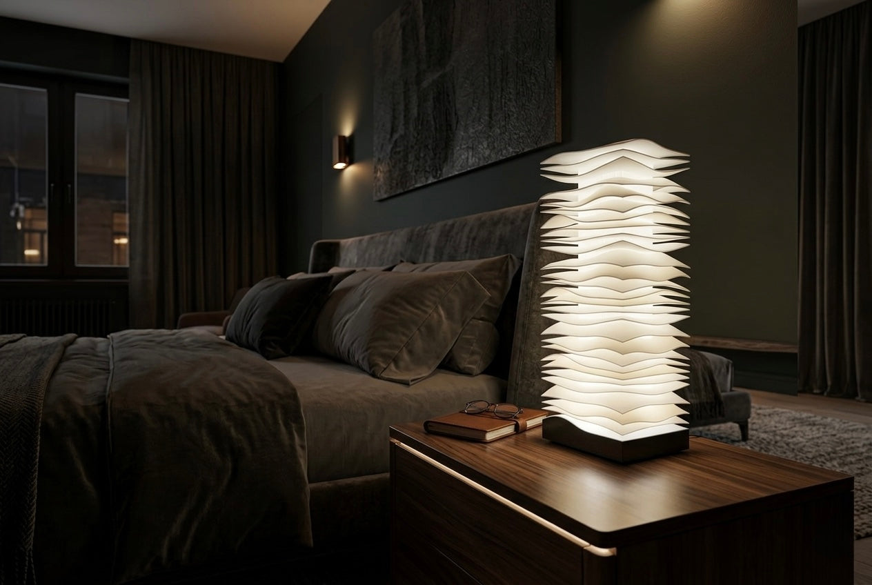 Blatt LED Tischlampe – Blätter-Effekt in Schichten