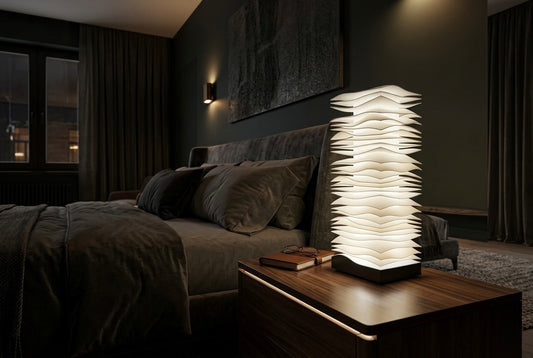 Blatt LED Tischlampe – Blätter-Effekt in Schichten